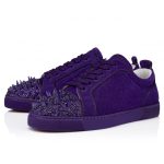Christian Louboutin Louis Junior P Pik Pik Strass Sneakers Nappa Leather Jacaranda