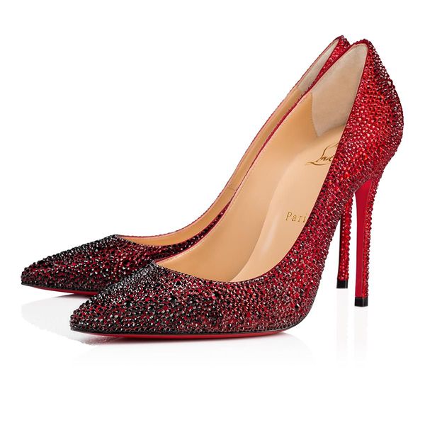 Christian Louboutin Pumps Kate Strass 100mm Black/red Strass