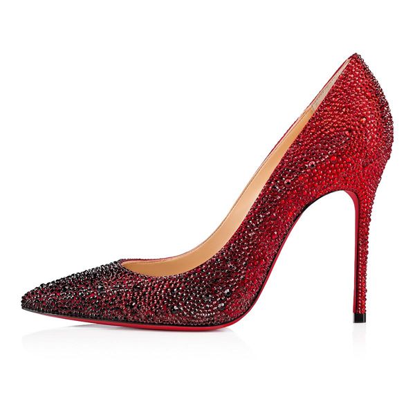 Christian Louboutin Pumps Kate Strass 100mm Black/red Strass - Image 2