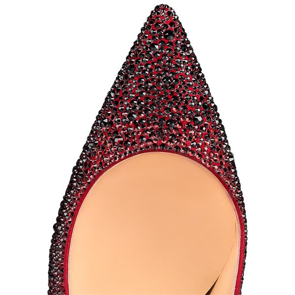 Christian Louboutin Pumps Kate Strass 100mm Black/red Strass - Image 4
