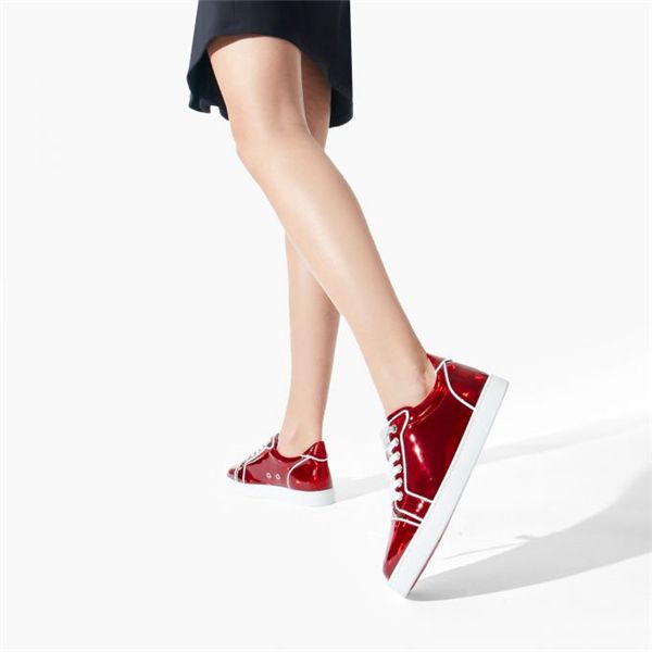 Christian Louboutin Sneaker Vieira Orlato Flat Loubi/bianco Patent - Image 2