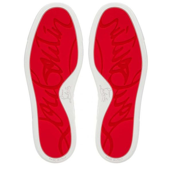 Christian Louboutin Sneaker Vieira Orlato Flat Off White/lining Blue Dentelle - Image 5